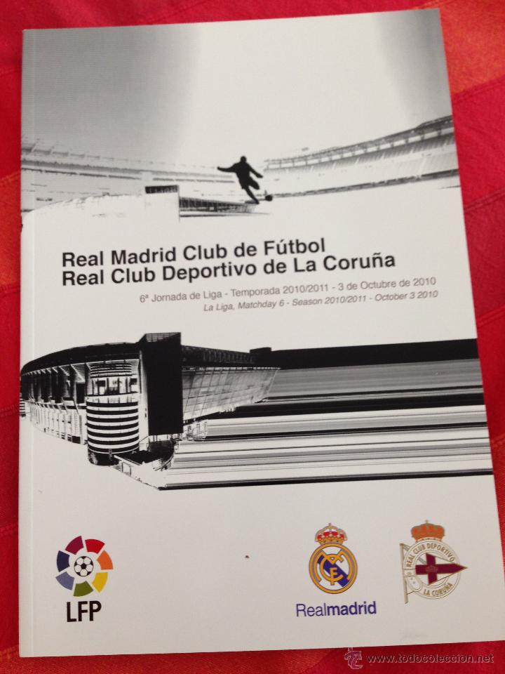 Collezionismo sportivo: PROGRAMA DOSSIER VIP REAL MADRID DEPORTIVO CORU&Ntilde;A LIGA 2010 2011 PALCO PRESIDENCIA SANTIAGO BERNABEU