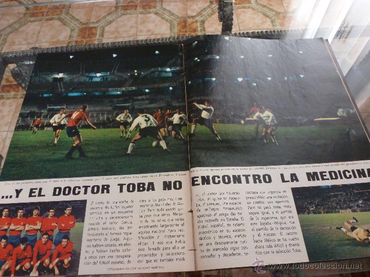 Coleccionismo deportivo: REVISTA(21-12-68)SANTIAGO BERNABEU,ESPA&Ntilde;A 1 BELGICA 1,FASE CLASIFICACION MUNDIAL MEXICO 1970-FOTOS