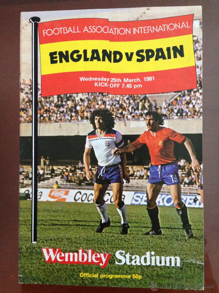Collezionismo sportivo: PROGRAMA PROGRAMME INGLATERRA ESPA&Ntilde;A ENGLAND SPAIN 1981