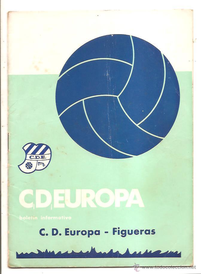 Sports collectibles: BOLET&Iacute;N C.D. EUROPA &ndash; TEMP. 1968-69 &ndash; EUROPA-FIGUERAS