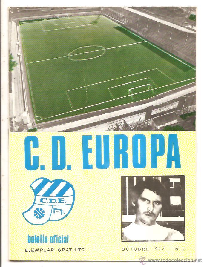 Coleccionismo deportivo: BOLET&Iacute;N C.D. EUROPA N&ordm; 2&ndash;PARTIDOS OCTUBRE 1972 : J&Aacute;TIVA-MASNOU-TARRASA-CIUDADELA-GERONA Y VILLAREAL