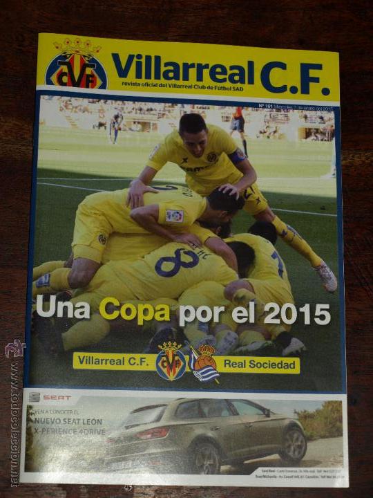 Sports collectibles: REVISTA OFICIAL VILLARREAL CF VS REAL SOCIEDAD. 7 ENERO 2015.POSTER UCHE.16 PAG.15 X 21 CM.VER FOTOS