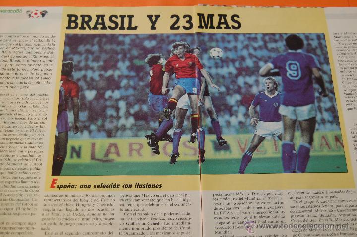 Coleccionismo deportivo: RECORTE/ARTICULO 1986 - MEXICO 86 BRASIL Y 23 MAS BUTRAGUE&Ntilde;O MARADONA SELCCIONES EN GRUPOS 11PAGINAS