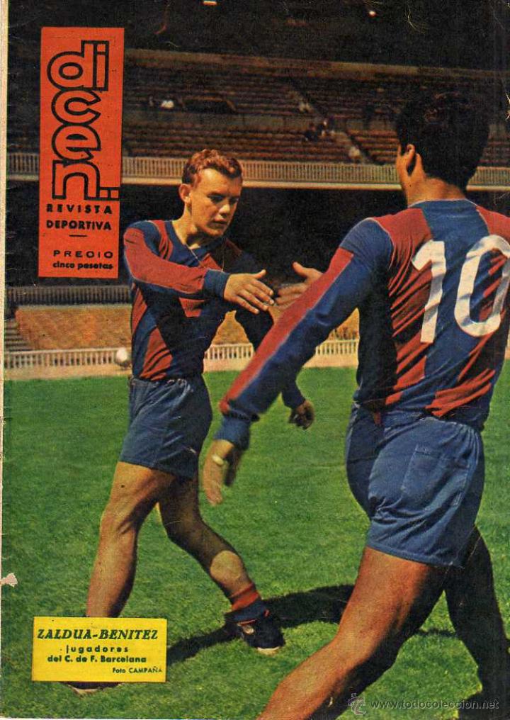 Coleccionismo deportivo: Dicen Revista deportiva. Zaldua Benitez. Futbol Club Barcelona. Numero 518