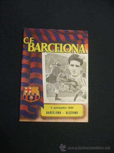 Collectionnisme sportif: BOLETIN F.C. BARCELONA - 5 NOVIEMBRE 1950 - BARCELONA - ALCOYANO