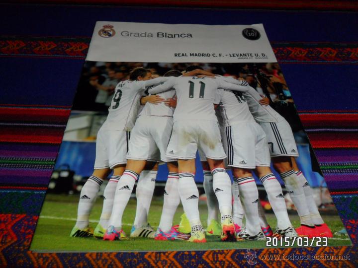 Coleccionismo deportivo: GRADA BLANCA REAL MADRID LEVANTE. JORNADA 27. 15-3-15. P&Oacute;STER MODRIC. MUY BUEN ESTADO.