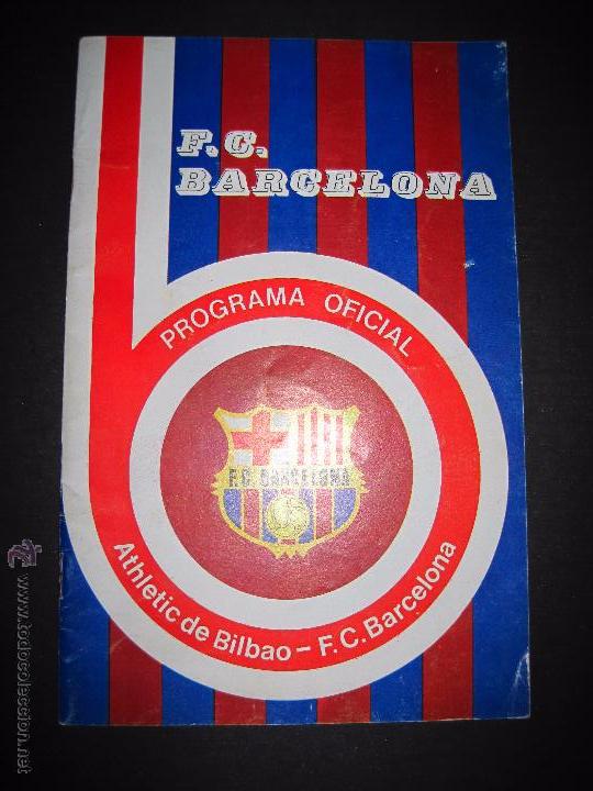 FC BARCELONA - PROGRAMA OFICIAL - ATHLETIC DE BILBAO - F.C. BARCELONA - AÑO 1976 -VER FOTOS(CD-1490) (Coleccionismo Deportivo - Revistas y Periódicos - otros Fútbol)