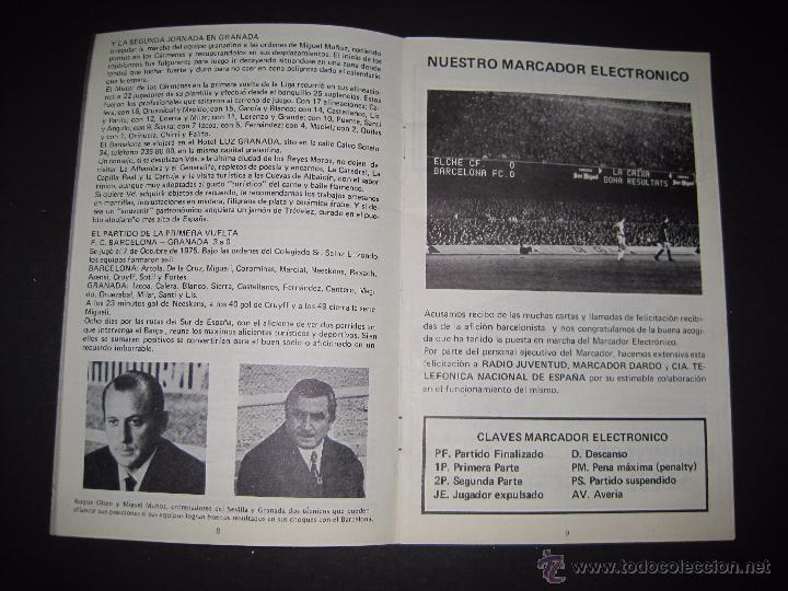 Coleccionismo deportivo: FC BARCELONA - PROGRAMA OFICIAL - ATHLETIC DE BILBAO - F.C. BARCELONA - AÑO 1976 -VER FOTOS(CD-1490) - Foto 6 - 48982186