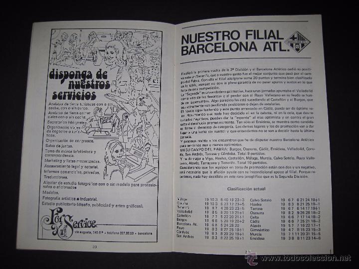 Coleccionismo deportivo: FC BARCELONA - PROGRAMA OFICIAL - ATHLETIC DE BILBAO - F.C. BARCELONA - AÑO 1976 -VER FOTOS(CD-1490) - Foto 9 - 48982186