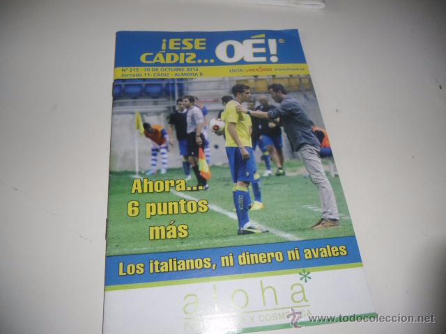 Sammelleidenschaft Sport: S-07 REVISTA ESE CADIZ OE CADIZ ALMERIA B 20 OCTUBRE 2013