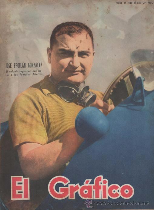 Coleccionismo deportivo: 1951 EL GRAFICO # 1669 TAPA FROILAN GONZALEZ ASCARI FERRARI GP DE ALEMANIA RIVER SAN LORENZO 68 P