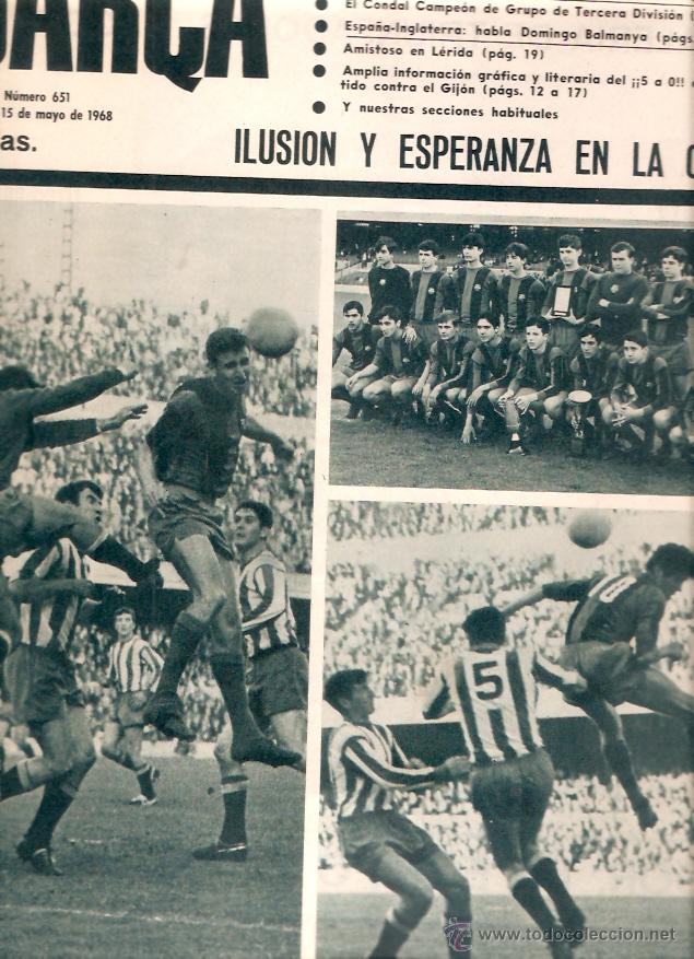 Sports collectibles: REVISTA BAR&Ccedil;A N&ordm; 1968 PARTIDO F.C BARCELONA -SPORTING  GIJON