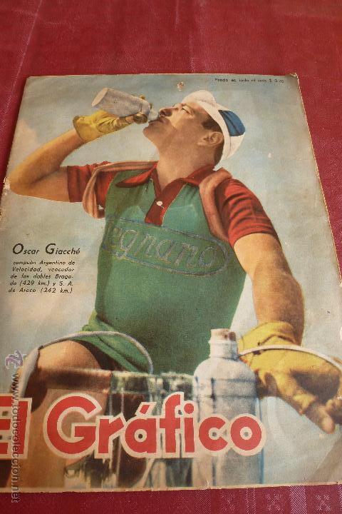 Collezionismo sportivo: EL GR&Aacute;FICO,SEMANARIO ARGENTINO(28-3-47) CHACARITA JUG&Oacute; UN BUEN MATCH-FOTOS