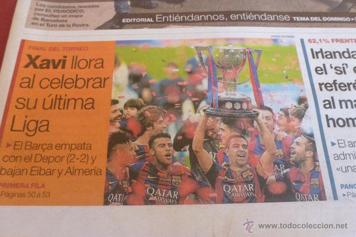 Coleccionismo deportivo: EL PERI&Oacute;DICO-CASTELLANO-(24-5-2015)-!! ADI&Oacute;S EMOCIONANTE A XAVI,GRAN CAPIT&Aacute;N DEL BAR&Ccedil;A!!