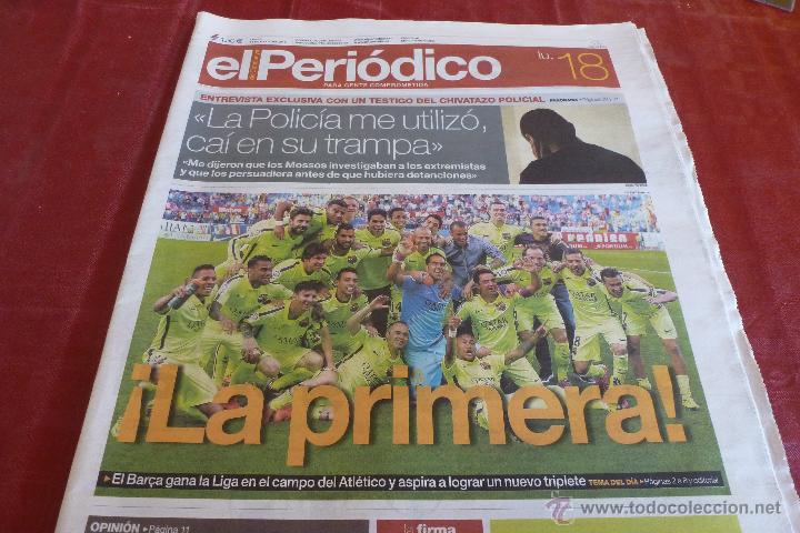 Coleccionismo deportivo: EL PERI&Oacute;DICO-CASTELLANO-(18-5-2015)-!!CAMPEONES DE LIGA!! AT.MADRID 0 BAR&Ccedil;A 1!!!!
