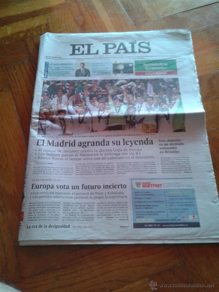 Coleccionismo deportivo: El Pa&iacute;s Real Madrid Club de F&uacute;tbol campe&oacute;n Champions League 2014 Atl&eacute;tico de Madrid