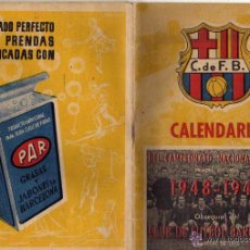 Coleccionismo deportivo: CALENDARIO FUTBOL CLUB BARCELONA OBSEQUIO CAMPEON NACIONAL DE LIGA 1948-1949. Lote 51124540
