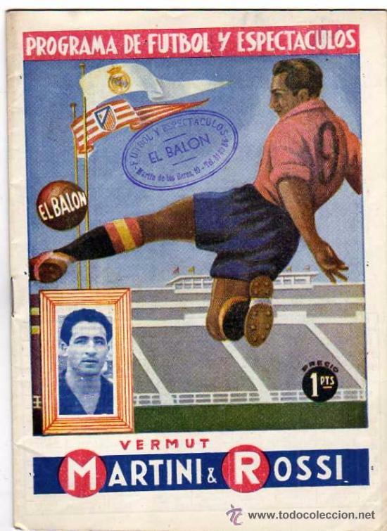 Sports collectibles: PROGRAMA DE FUTBOL Y ESPECTACULOS ( EL BALON) A&ntilde;o II. num 35 1949 Atletico Aparicio.