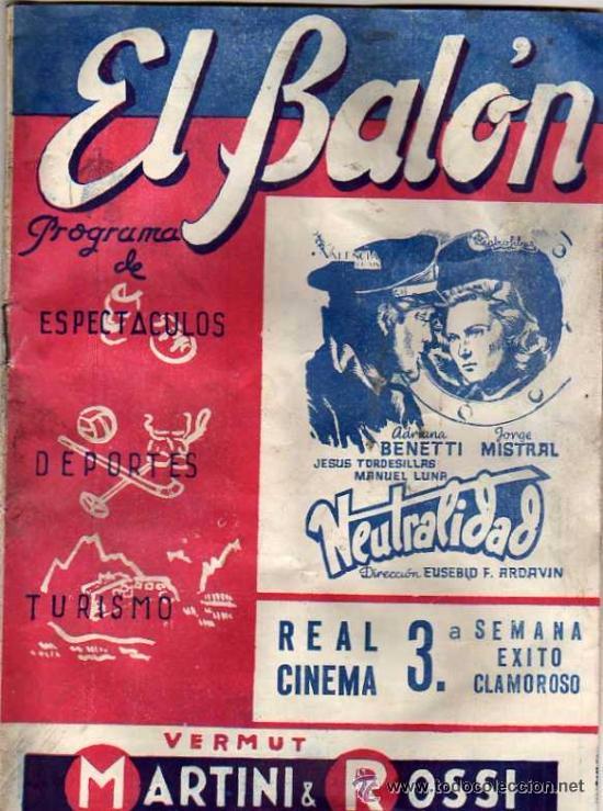 Sammelleidenschaft Sport: PROGRAMA DE FUTBOL Y ESPECTACULOS ( EL BALON) 14 DE ENERO DE 1950 Celta de Vigo.