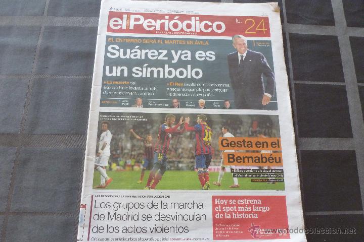 Coleccionismo deportivo: EL PERI&Oacute;DICO-(24-3-14)!!GESTA EN EL BERNABEU !!! R.MADRID 3 BAR&Ccedil;A 4.