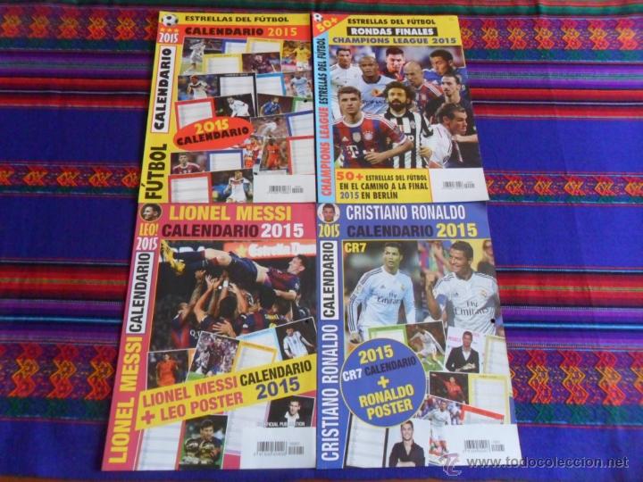 Sports collectibles: CALENDARIO 2015 CRISTIANO RONALDO MESSI ESTRELLAS DEL F&Uacute;TBOL Y RONDAS FINALES CHAMPIONS LEAGUE.