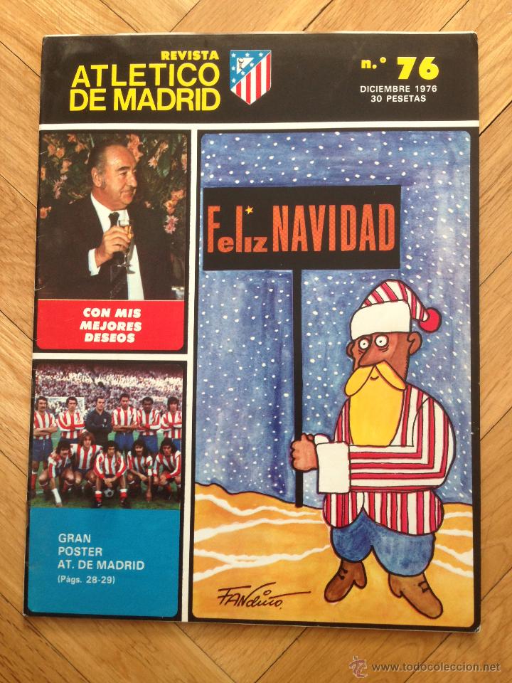 Coleccionismo deportivo: REVISTA ATLETICO MADRID 76 DICIEMBRE 1976 VICENTE CALDERON AYALA POSTER PLANTILLA ATLETICO MADRID