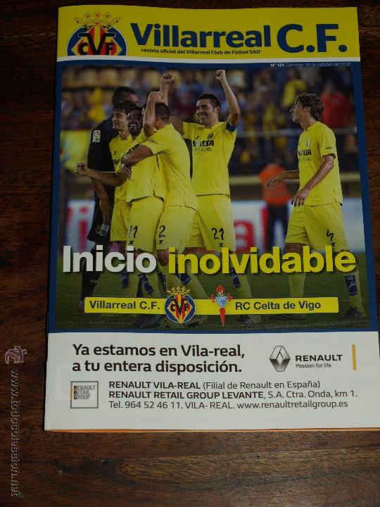 Sports collectibles: REVISTA OFICIAL VILLARREAL CF RC DELTA DE VIGO. 18 OCTUBRE 2015.16 PAG. 15 X 21 CM. VER FOTOS.
