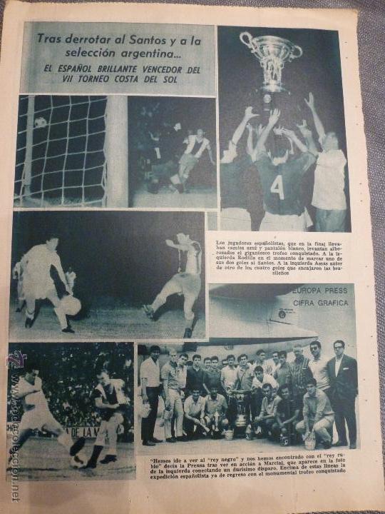 Sports collectibles: HOJA LEAN,ESPA&Ntilde;OL VENCE AL SANTOS BRASIL EN FINAL VII TORNEO COSTA DEL SOL