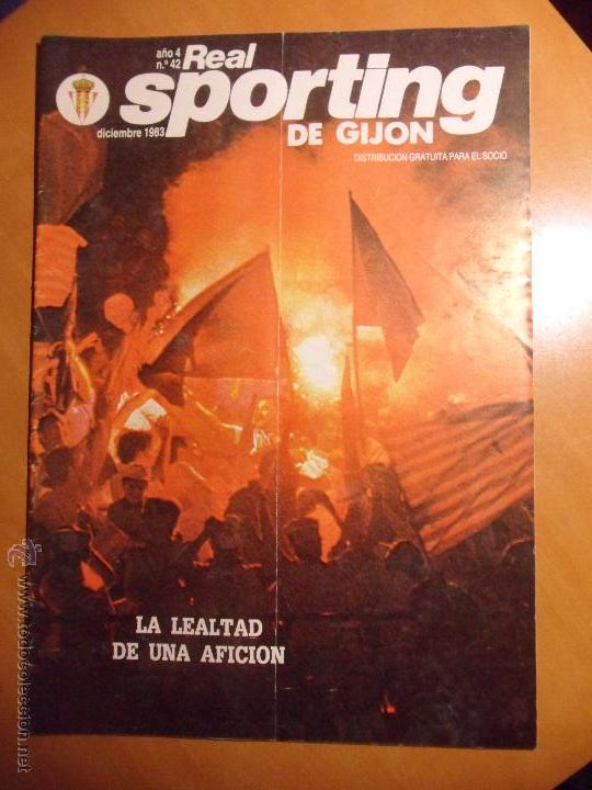 Collectionnisme sportif: REAL SPORTING DE GIJON. A&Ntilde;O 4. N&ordm; 42. DICIEMBRE 1983. REVISTA CON FOTOGRAFIAS.