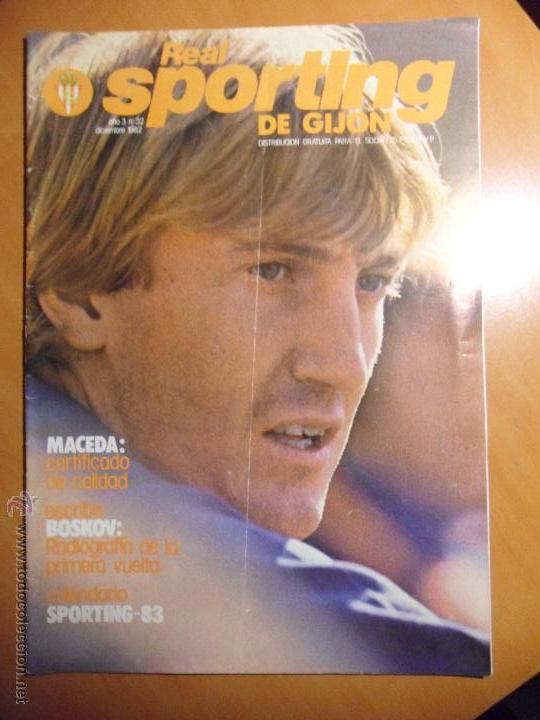Collectionnisme sportif: REAL SPORTING DE GIJON. A&Ntilde;O 3. N&ordm; 32. DICIEMBRE 1982. REVISTA CON FOTOGRAFIAS.