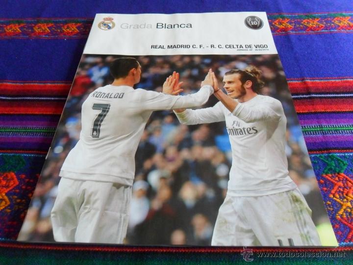 Coleccionismo deportivo: GRADA BLANCA REAL MADRID CELTA VIGO. JORNADA 28. 5-3-16. P&Oacute;STER LUCAS V&Aacute;ZQUEZ. MBE.