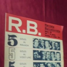Coleccionismo deportivo: RB REVISTA BARCELONISTA. Nº 498. 15- 10- 1974. EL BARÇA, UN EQUIPO PENTA - GOLEADOR. JOHAN CRUYFF. 