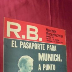 Coleccionismo deportivo: RB REVISTA BARCELONISTA. Nº 447. 23- 10- 1973. JOHAN CRUYFF.