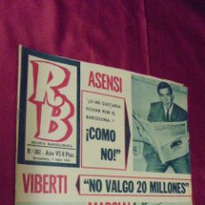 Coleccionismo deportivo: R.B REVISTA BARCELONISTA. Nº 262. 7- 4- 1970. ASENSI. VIBERTI. MARCIAL.