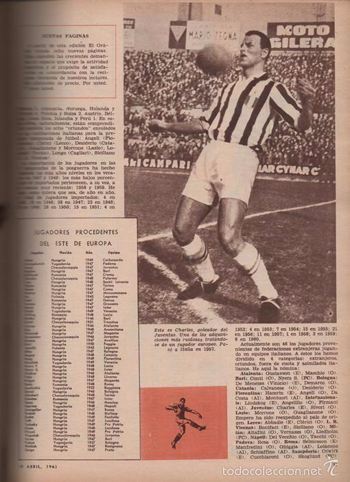 Coleccionismo deportivo: 1961 EL GRAFICO # 2168 N. MENENDEZ JUEGOS OLIMPICOS DE ROMA ENZO FERRARI EXTRANJEROS FUTBOL ITALIANO