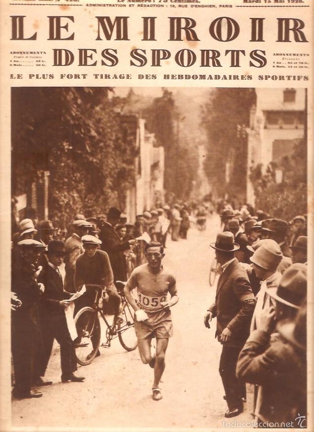 Sports collectibles: REVISTA LE MIROIR DES SPORTS N&ordm;426 1928 PARTIDO FUTBOL FRANCIA - CHECOSLOVAQUIA