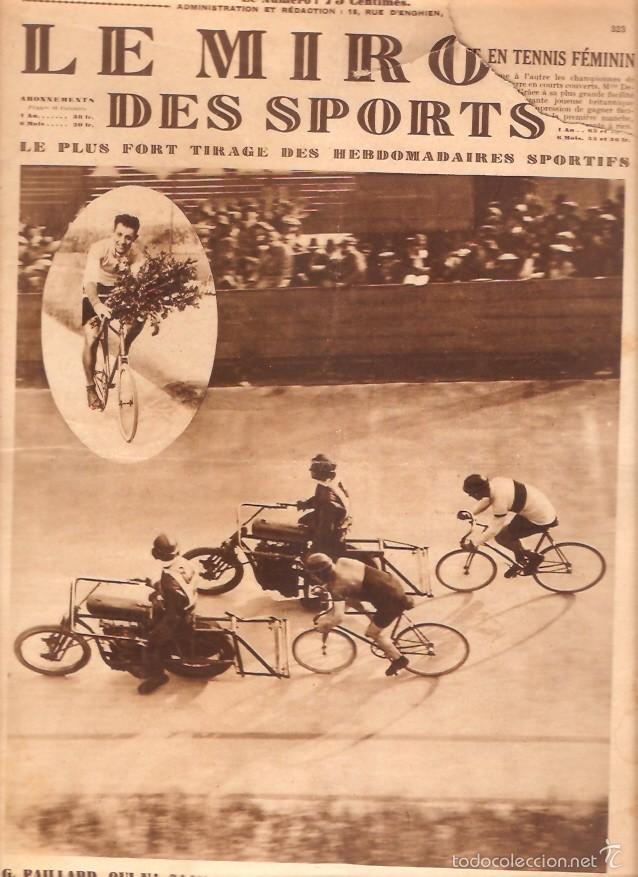 Sports collectibles: REVISTA LE MIROIR DES SPORTS N&ordm; 427 1928 FUTBOL COPA DE FRANCIA