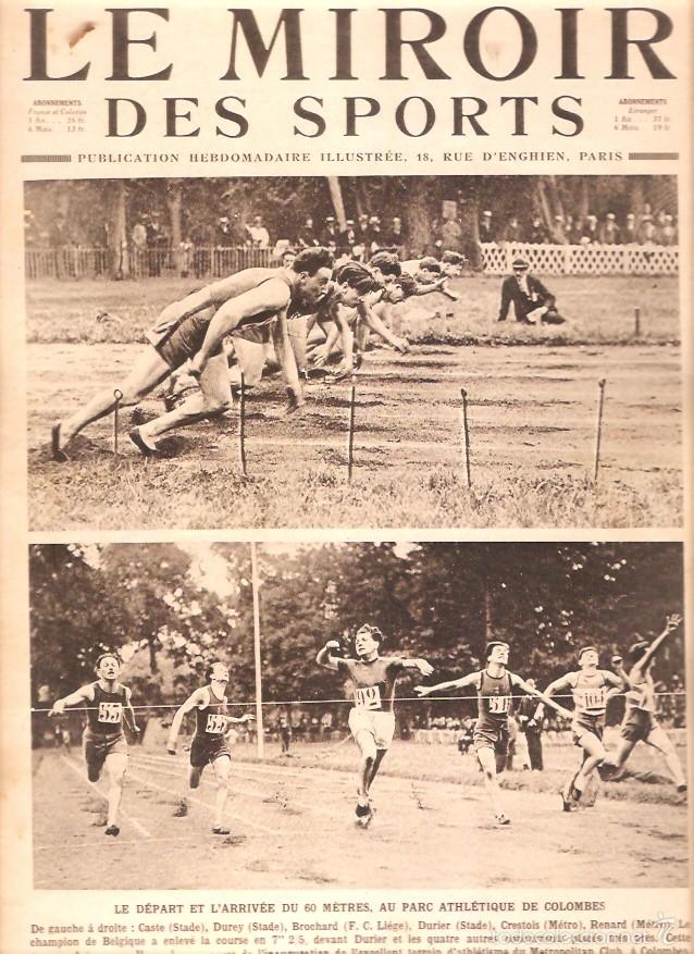 Sports collectibles: REVISTA LE MIROIR DES SPORTS N&ordm;49 1921 GIRO DE ITALIA