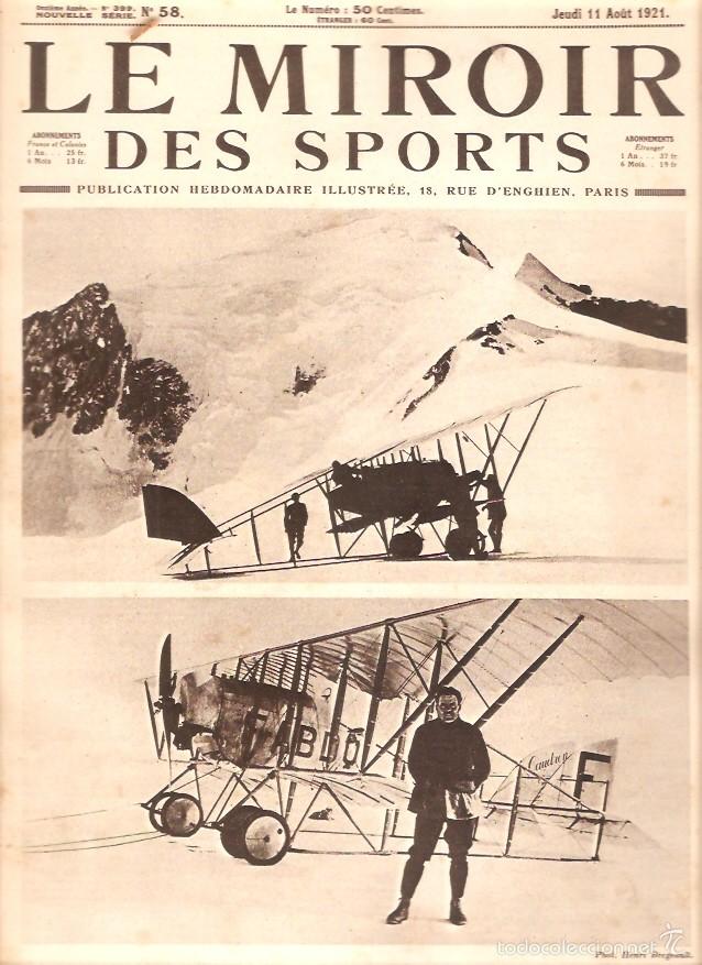 Sports collectibles: REVISTA LE MIROIR DES SPORTS N&ordm; 58 1921