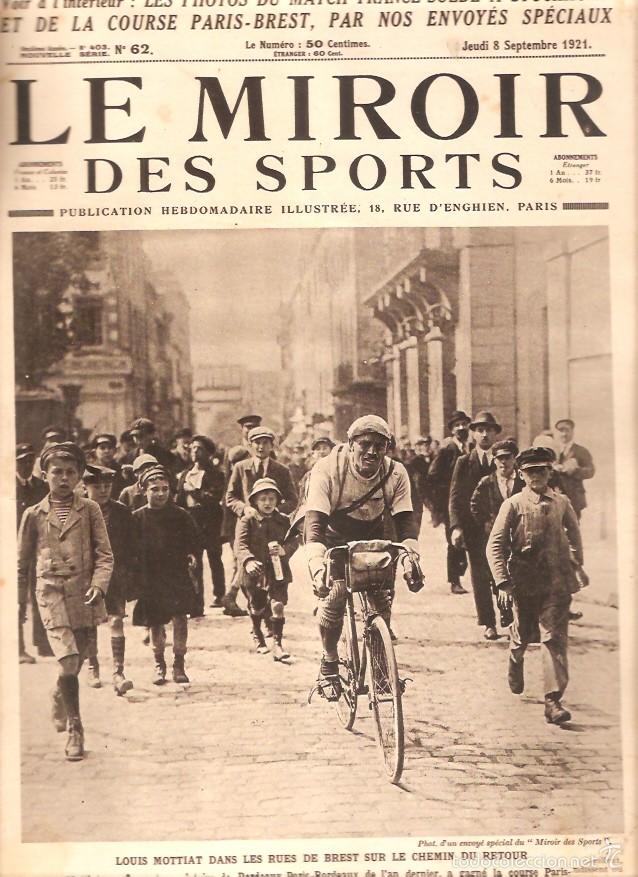 Sports collectibles: REVISTA LE MIROIR DES SPORTS N&ordm; 62 1921