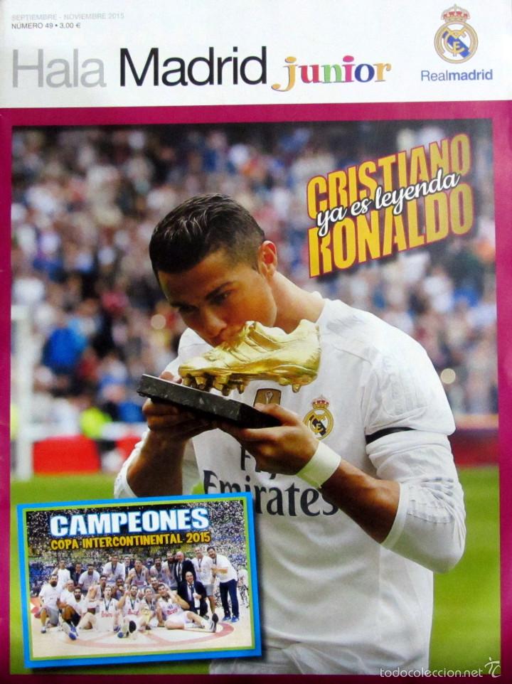 Coleccionismo deportivo: REVISTA HALA MADRID JUNIOR NUMERO 49 CRISTIANO RONALDO COPA INTERCONTINENTAL 2015 BASKET
