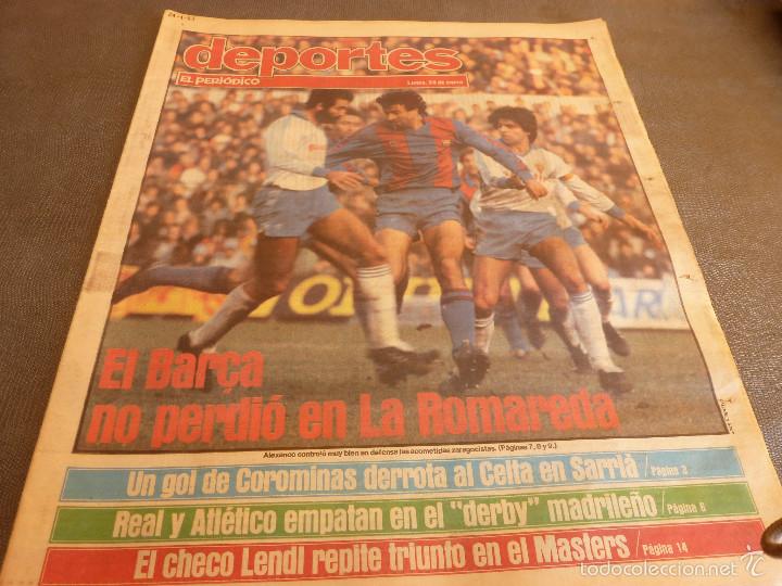 Coleccionismo deportivo: DEPORTES(PERI&Oacute;DICO 24-1-83)ESPA&Ntilde;OL 1 CELTA 0,ZARAGOZA 2 BAR&Ccedil;A 2,LA CAVA 2 SANT ANDREU 3.