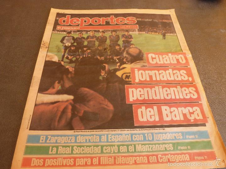 Coleccionismo deportivo: DEPORTES(PERI&Oacute;DICO 28-3-83)BAR&Ccedil;A MARADONA Y SCHUSTER,SANT ANDREU 2 LLORET 1