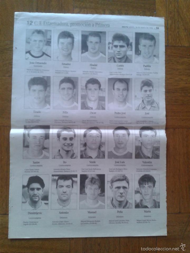 Coleccionismo deportivo: ASCENSO EXTREMADURA 95-96  PLANTILLA