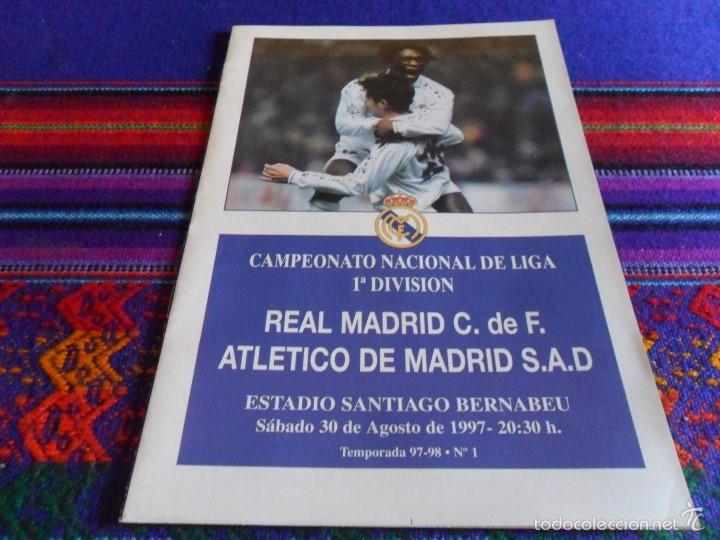 Coleccionismo deportivo: PROGRAMA OFICIAL DE LIGA REAL MADRID ATL&Eacute;TICO DE MADRID. 30-8-1997.