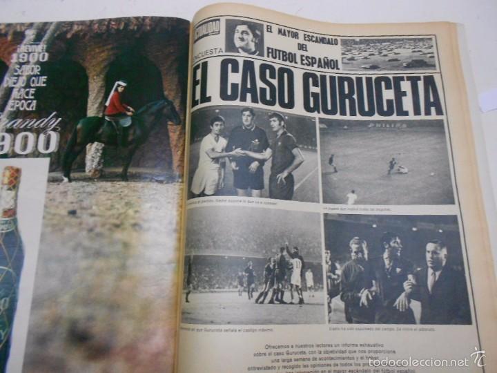 Coleccionismo deportivo: FUTBOL: REVISTA ACTUALIDAD ESPAÑOLA 1970: ALBUM DEL MUNDIAL, EL CASO GURUCETA - 82 PAGINAS .27X34 - Foto 7 - 59528707