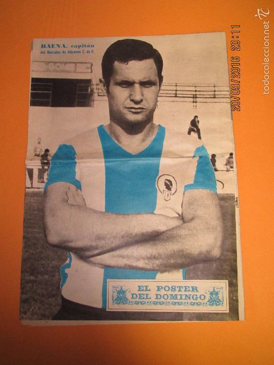 Collezionismo sportivo: INFORMACION DOMINICAL El periodico de Alicante con Foto Poster de BAENA Capit&aacute;n del Hercules de 1977