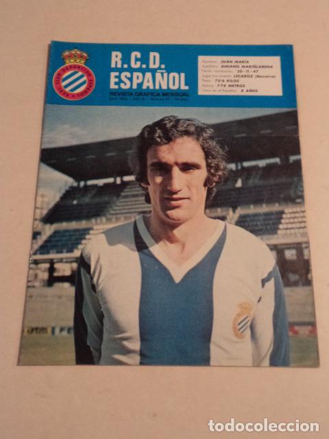 Coleccionismo deportivo: R.C.D. ESPA&Ntilde;OL REVISTA GR&Aacute;FICA MENSUAL - A&Ntilde;O III N&ordm; 17 - ABRIL 1976