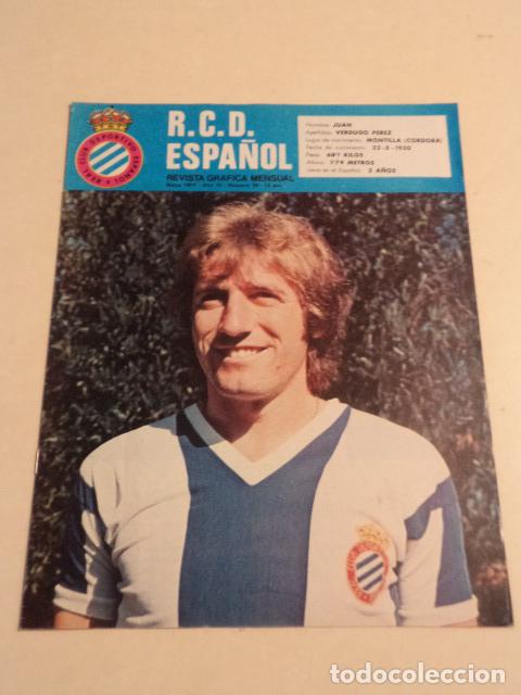 Coleccionismo deportivo: R.C.D. ESPA&Ntilde;OL REVISTA GR&Aacute;FICA MENSUAL - A&Ntilde;O IV N&ordm; 29 - MAYO 1977