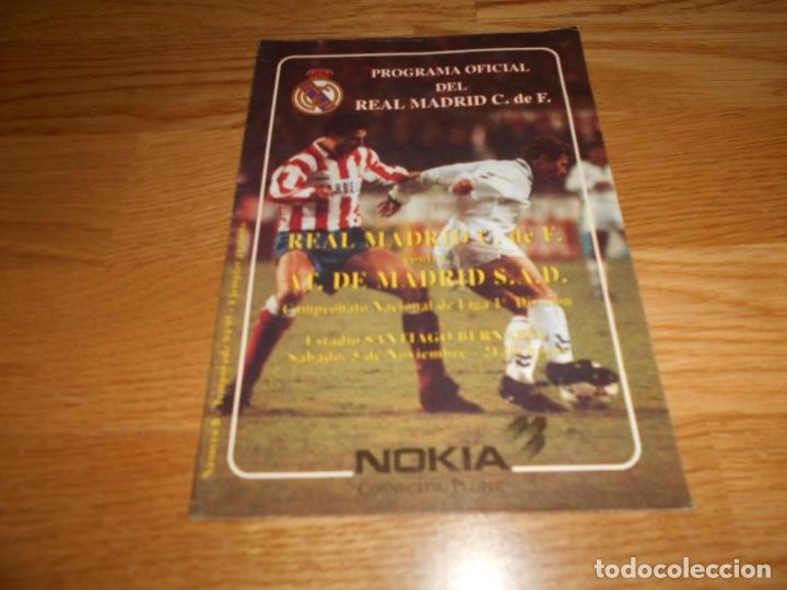 Coleccionismo deportivo: PROGRAMA OFICIAL REAL MADRID CF. Y AT. DE MADRID N&ordm; 8 94/95